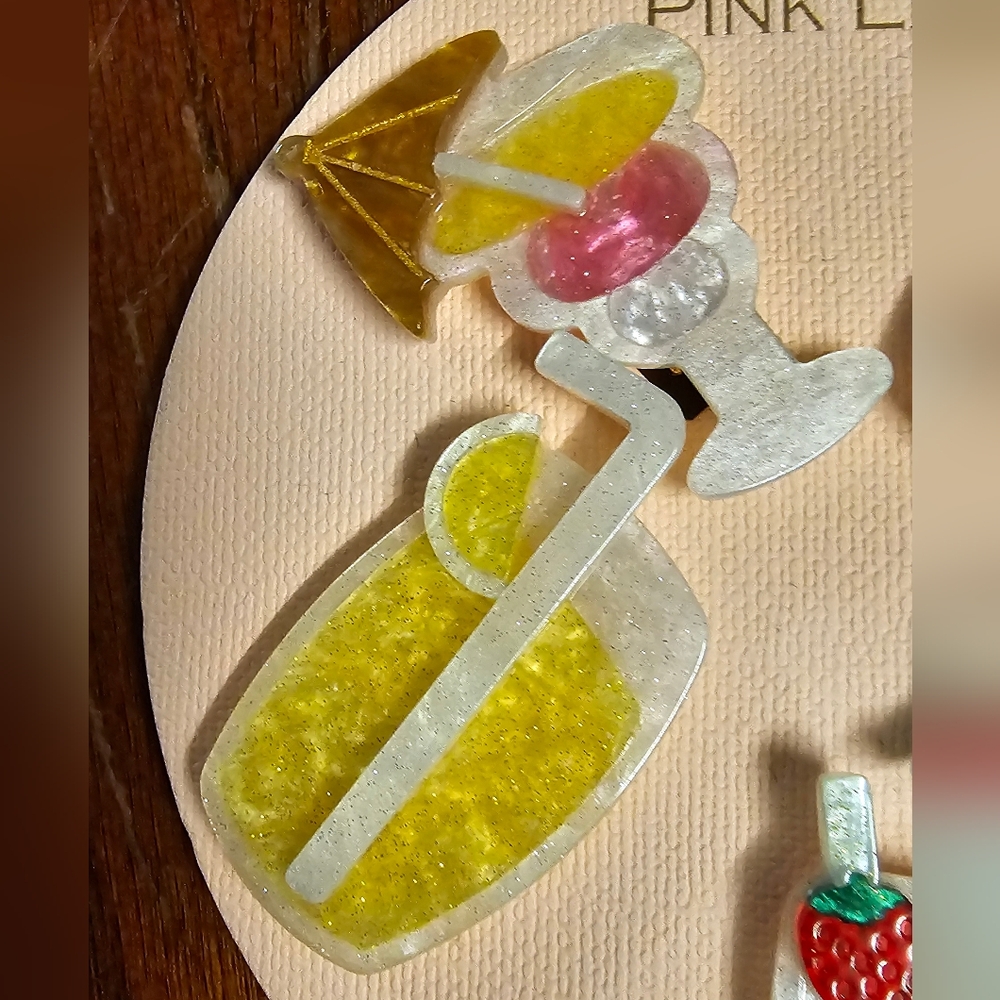 Tropical Vacay Drink Hair clips Set of Five NIP - Picture 3 of 6